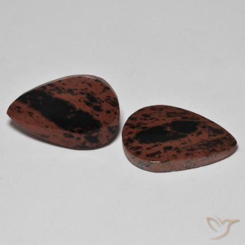 Gemas de Jaspe Multicolor natural de 17.35 ct, En forma de pera, Opaco