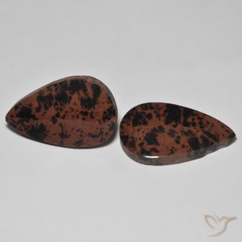 Gemas de Jaspe Multicolor natural de 26.08 ct, En forma de pera, Opaco
