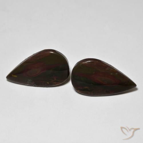 15.42ctw Natural Multicolor Jaspe, En forma de pera, Opaco