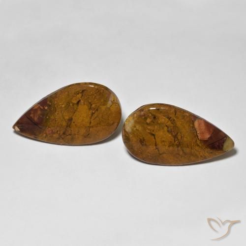 26.26ctw Natural Multicolor Jaspe, En forma de pera, Opaco