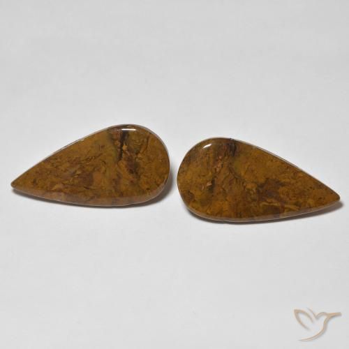 14.78ctw Natural Multicolor Jaspe, En forma de pera, Opaco