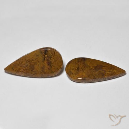 Gemas de Jaspe Multicolor natural de 14.78 ct, En forma de pera, Opaco