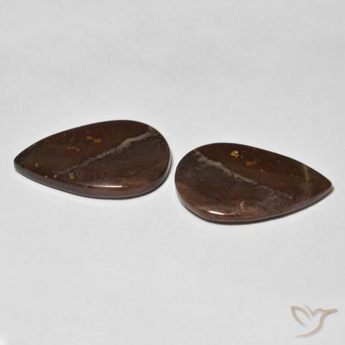 Gemas de Jaspe Multicolor natural de 18.05 ct, En forma de pera, Opaco