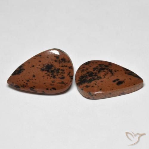 Gemas de Jaspe Multicolor natural de 14.45 ct, En forma de pera, Opaco