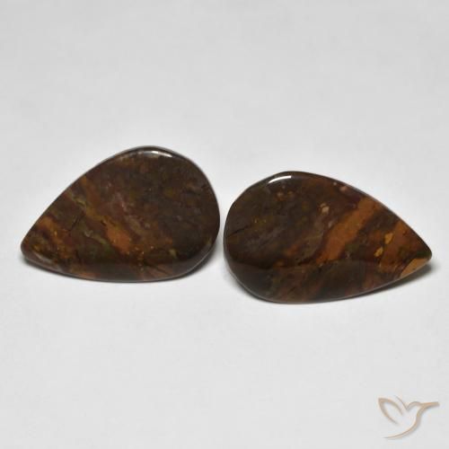 11.59ctw Natural Multicolor Jaspe, En forma de pera, Opaco