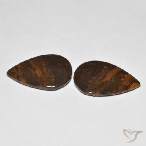 Gemas de Jaspe Multicolor natural de 11.59 ct, En forma de pera, Opaco