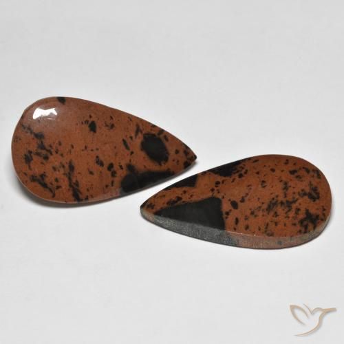 Gemas de Jaspe Multicolor natural de 22.70 ct, En forma de pera, Opaco