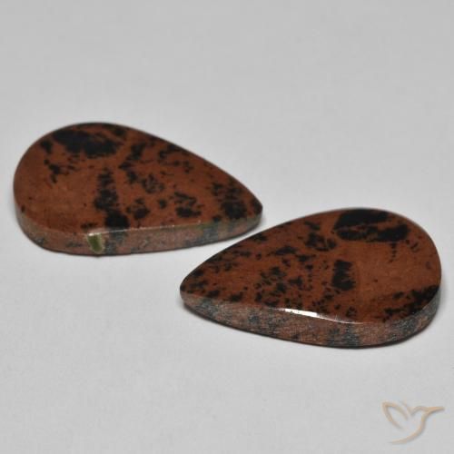 Gemas de Jaspe Multicolor natural de 15.36 ct, En forma de pera, Opaco