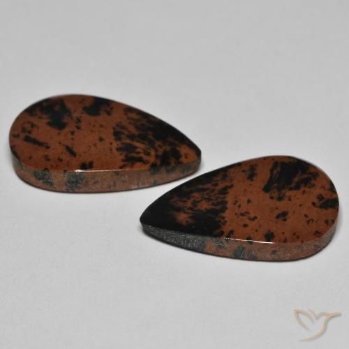 Gemas de Jaspe Multicolor natural de 19.54 ct, En forma de pera, Opaco