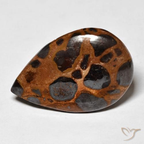 18.20ct Natural Multicolor Jaspe, En forma de pera, Opaco