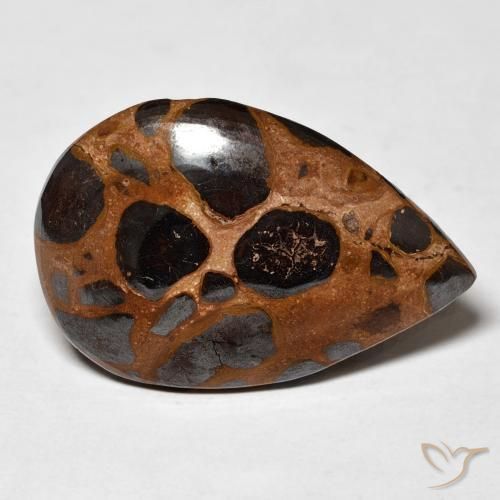 Jaspe Multicolor natural de 18.20 ct, En forma de pera, Opaco
