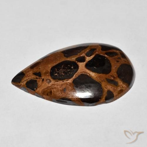 Jaspe Multicolor natural de 18.20 ct, En forma de pera, Opaco