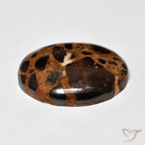 Jaspe Multicolor natural de 19.16 ct, Ovalada, Opaco