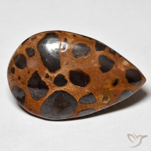 Jaspe Multicolor natural de 24.78 ct, En forma de pera, Opaco