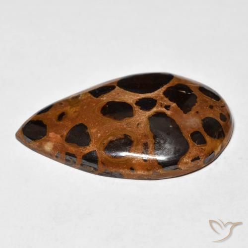 Jaspe Multicolor natural de 24.78 ct, En forma de pera, Opaco