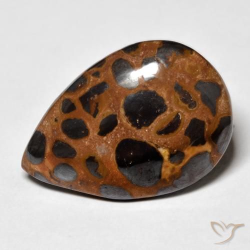 21.66ct Natural Multicolor Jaspe, En forma de pera, Opaco