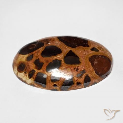 Jaspe Multicolor natural de 17.45 ct, Ovalada, Opaco