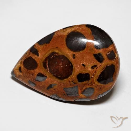15.69ct Natural Multicolor Jaspe, En forma de pera, Opaco