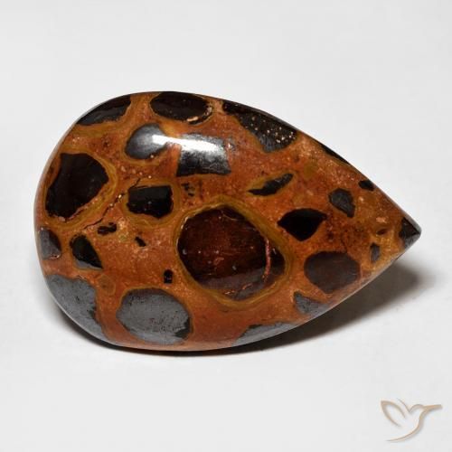 Jaspe Multicolor natural de 15.69 ct, En forma de pera, Opaco