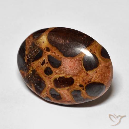 Jaspe Multicolor natural de 14.26 ct, Ovalada, Opaco