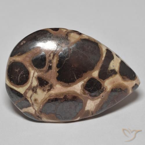 Jaspe Multicolor natural de 18.58 ct, En forma de pera, Opaco