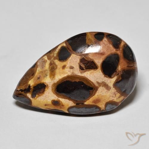 14.68ct Natural Multicolor Jaspe, En forma de pera, Opaco