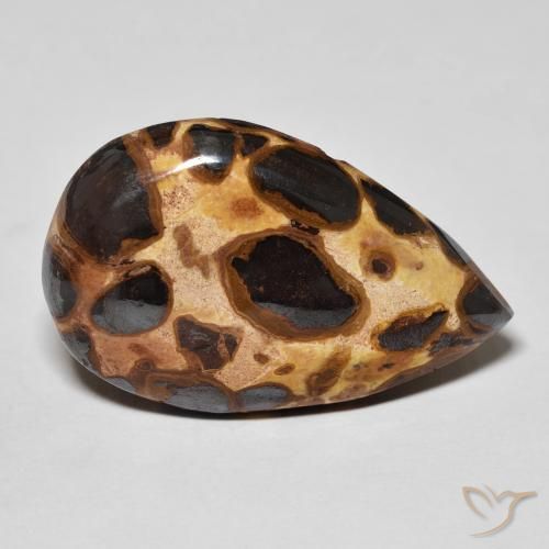 Jaspe Multicolor natural de 14.68 ct, En forma de pera, Opaco