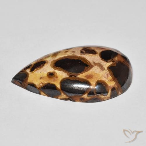 Jaspe Multicolor natural de 14.68 ct, En forma de pera, Opaco