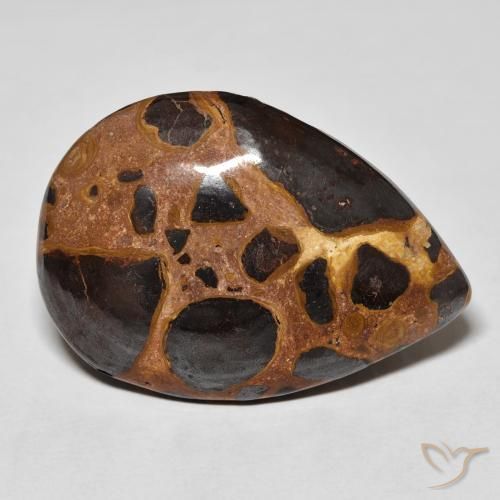 Jaspe Multicolor natural de 20.87 ct, En forma de pera, Opaco