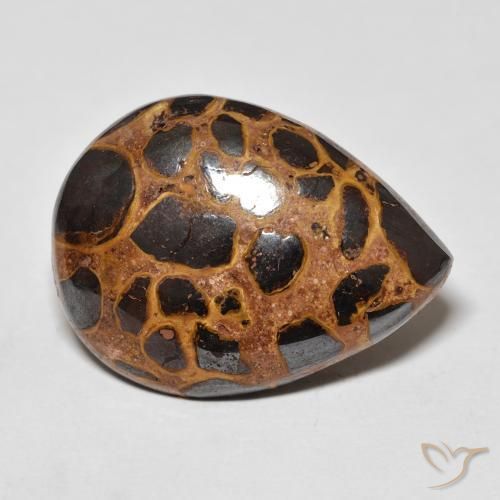 Jaspe Multicolor natural de 13.93 ct, En forma de pera, Opaco