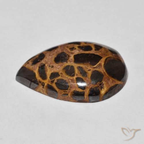 Jaspe Multicolor natural de 13.93 ct, En forma de pera, Opaco