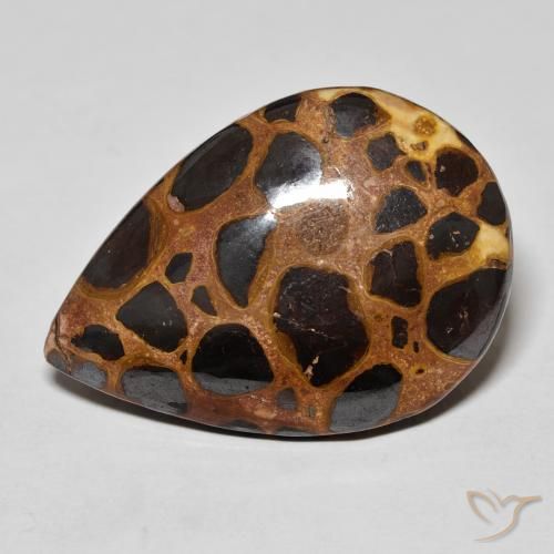 21.35ct Natural Multicolor Jaspe, En forma de pera, Opaco