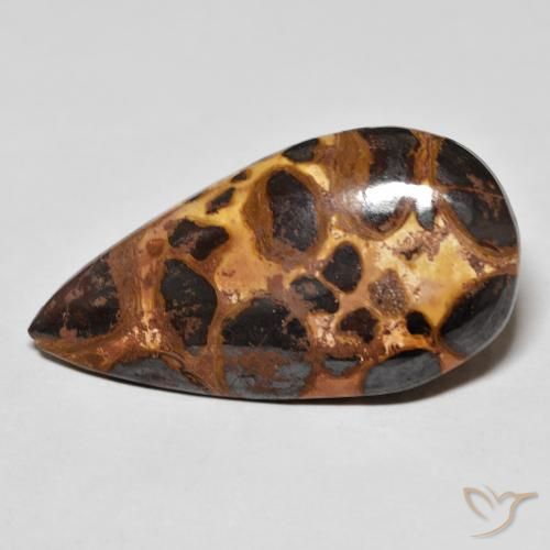 16.69ct Natural Multicolor Jaspe, En forma de pera, Opaco