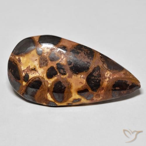 Jaspe Multicolor natural de 16.69 ct, En forma de pera, Opaco