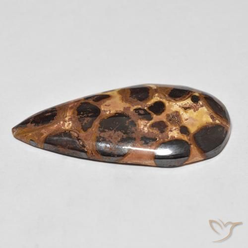 Jaspe Multicolor natural de 16.69 ct, En forma de pera, Opaco