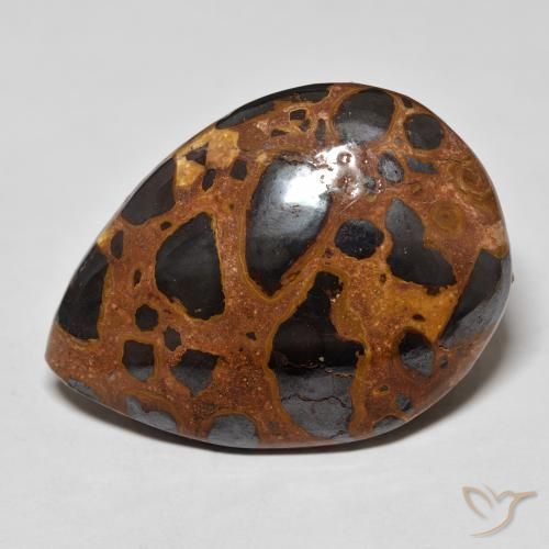 27.10ct Natural Multicolor Jaspe, En forma de pera, Opaco