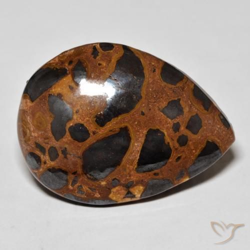 Jaspe Multicolor natural de 27.10 ct, En forma de pera, Opaco