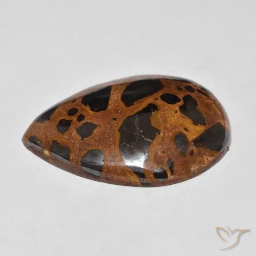 Jaspe Multicolor natural de 27.10 ct, En forma de pera, Opaco