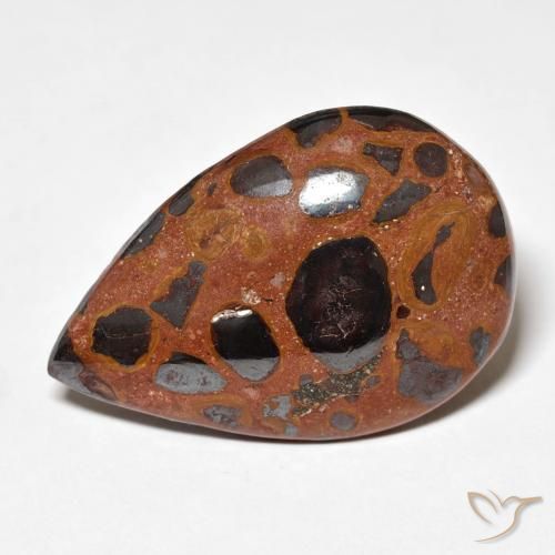 16.44ct Natural Multicolor Jaspe, En forma de pera, Opaco