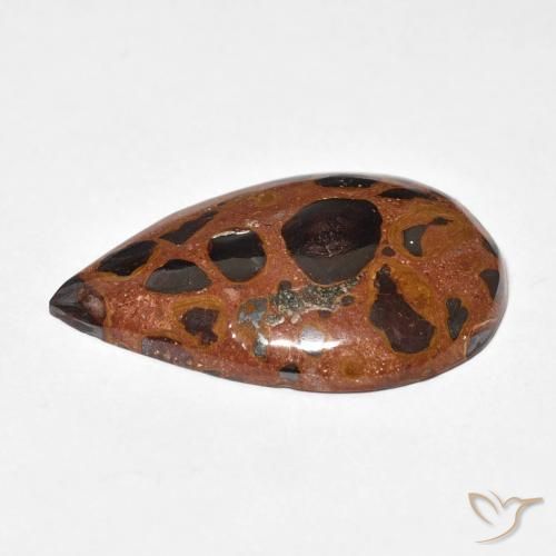 Jaspe Multicolor natural de 16.44 ct, En forma de pera, Opaco