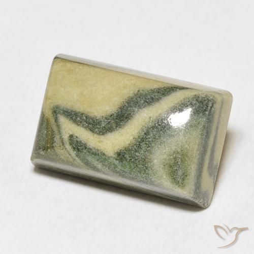 Jaspe Multicolor natural de 19.93 ct, Corte Baguette, Opaco