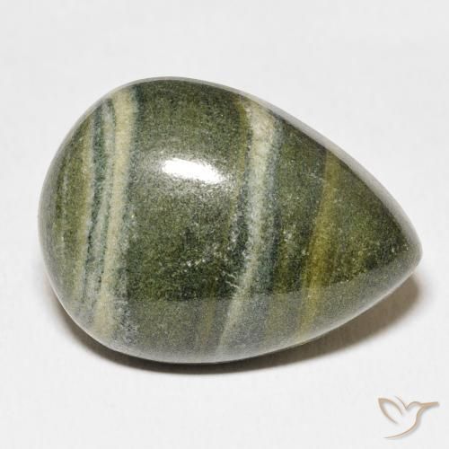 Jaspe Multicolor natural de 27.03 ct, En forma de pera, Opaco