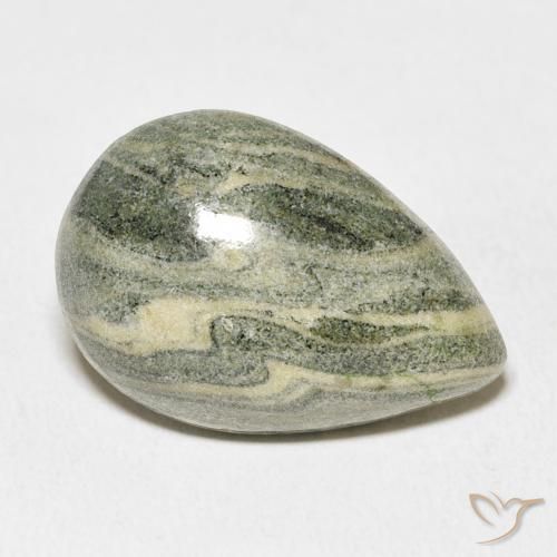 Jaspe Multicolor natural de 16.13 ct, En forma de pera, Opaco