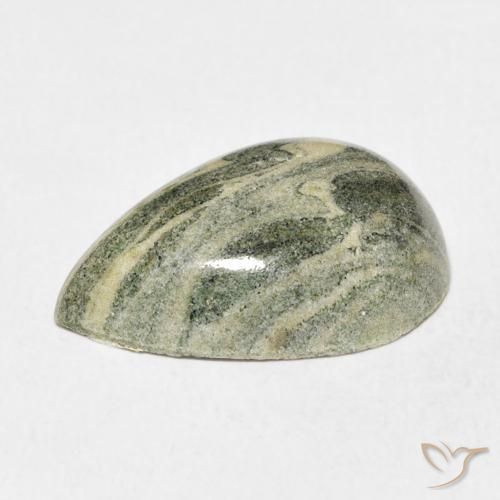 Jaspe Multicolor natural de 16.13 ct, En forma de pera, Opaco