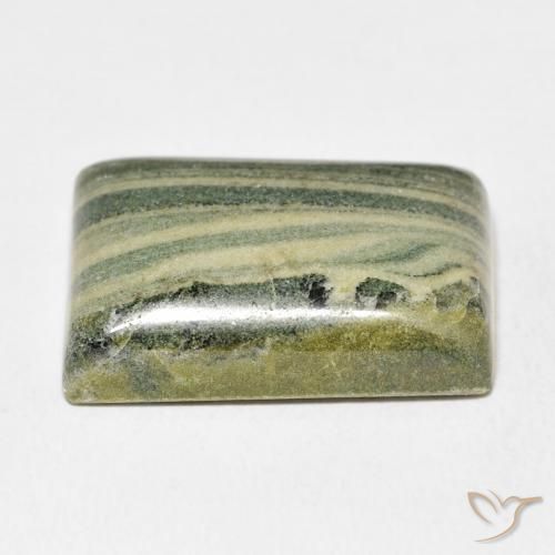 Jaspe Multicolor natural de 28.06 ct, Corte Baguette, Opaco