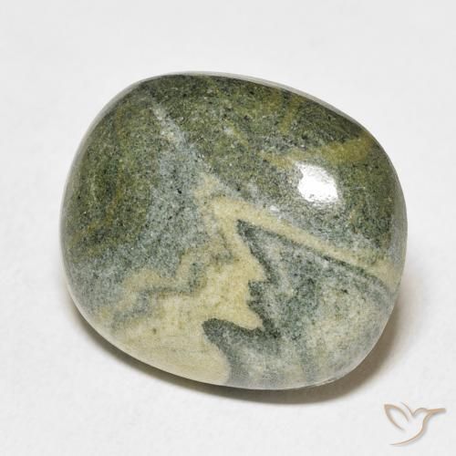 Jaspe Multicolor natural de 24.11 ct, Ovalada, Opaco