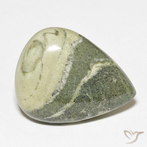 Jaspe Multicolor natural de 45.47 ct, En forma de pera, Opaco