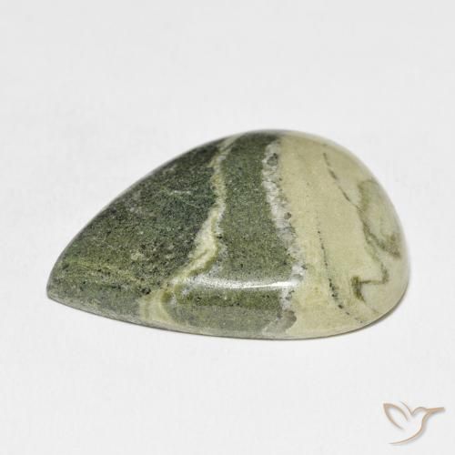 Jaspe Multicolor natural de 45.47 ct, En forma de pera, Opaco