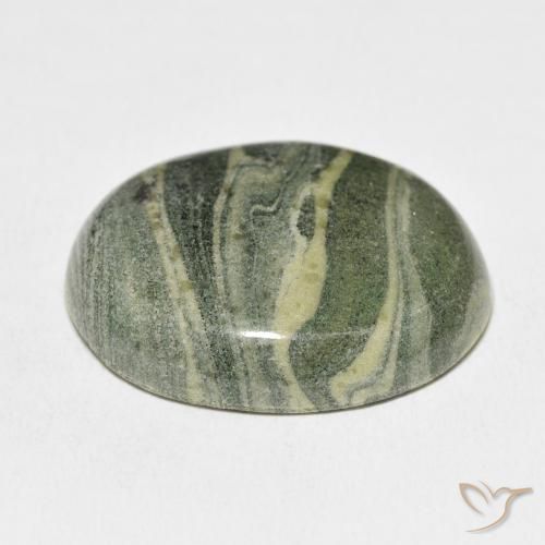 Jaspe Multicolor natural de 48.64 ct, Ovalada, Opaco