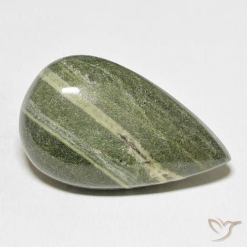 Jaspe Multicolor natural de 36.65 ct, En forma de pera, Opaco